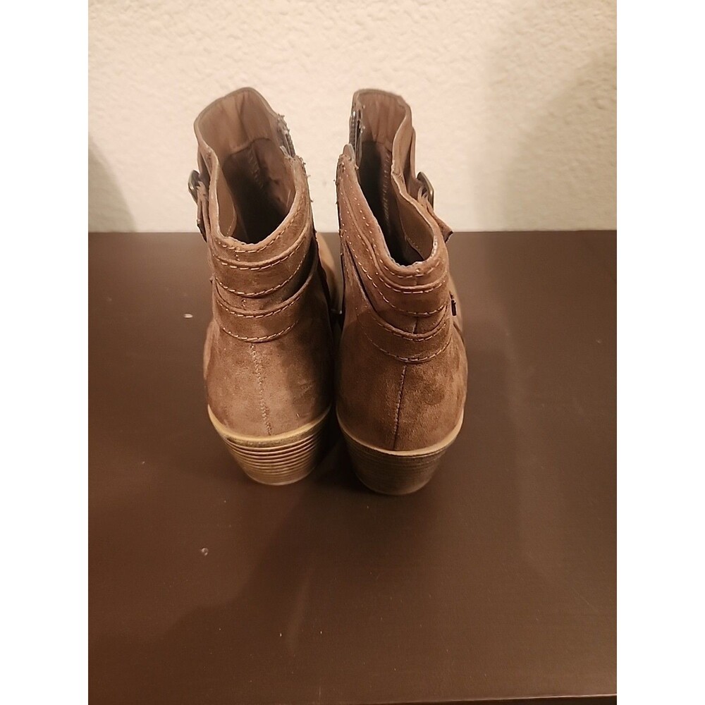 Women's American Eagle Outfitters Brown Ankle Boots Size 8 - Casual Side Zip Boo - Picture 3 of 7